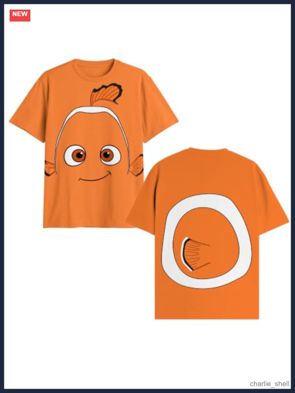 Disney Finding Nemo Clown Fish Cosplay Adult T-Shirt Crewneck Short Sleeve